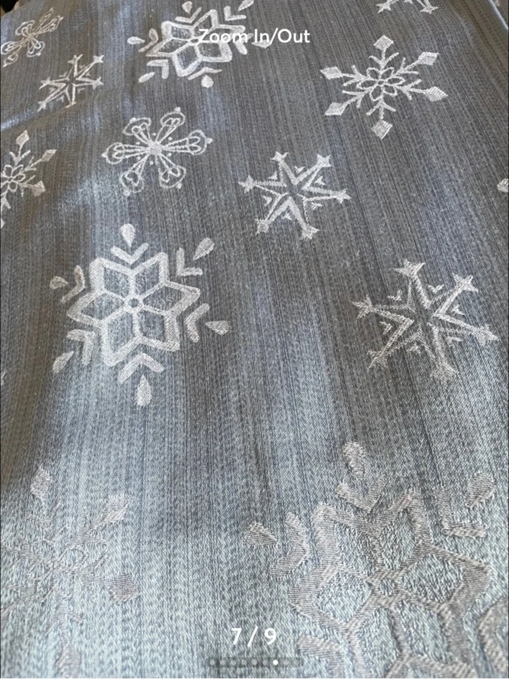 Holiday Winter Snowflake Tablecloth and Napkin Set - Ice Blue